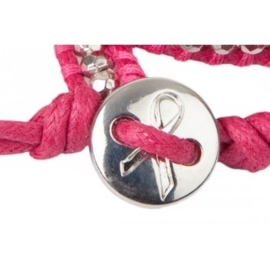 Pink Ribbon t(w)o embrace armbandje