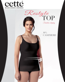 Restyle top in zwart XL - 2XL - 3XL