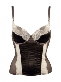 Retro Madame bustier pearl/grey 80D