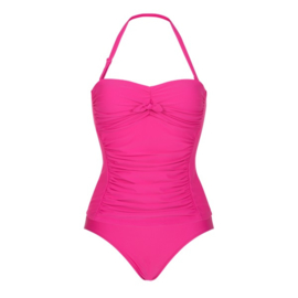 Ibiza tankini en slip / set in donkerblauw 40D of fuchsia 42D