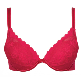 Evelyn pushup bh in zwart 75D en 80D of rood 80A