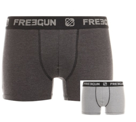 Freegun boxershort duo 2pack zwart/grijs