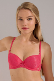 Naty padded bh in flamingo coral of staalblauw A - F