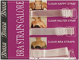 Braza BH-bandjes transparant - set van 3 (comfort, halter en happy) - geres.