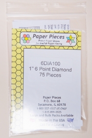 Paper Pieces - 6DIA100 1" 6 Point Diamond 75 Pieces