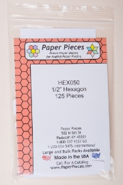 Paper Pieces - HEX050 1/2" Hexagon 125 Pieces