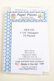 Paper Pieces - HEX125 1 - 1/4" Hexagon 75 Pieces