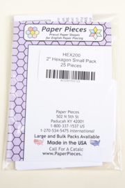 Paper Pieces - HEX200 2" Hexagon Small Pack 25 Pieces