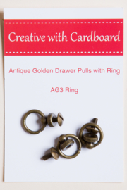 Rinske Stevens design - Antiek Gouden Knop met Ring