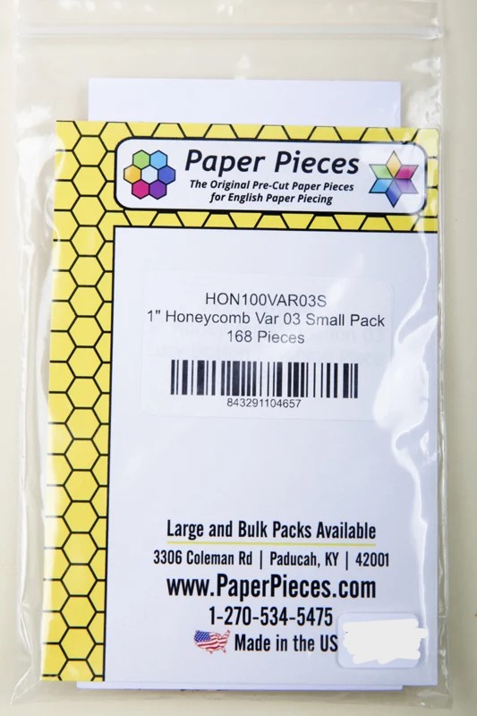 Paper Pieces - HON100VAR03S 1"Honeycomb Var 03 Small Pack 168 Pieces