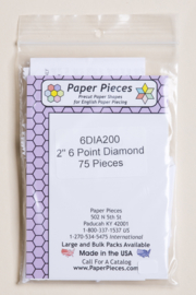 Paper Pieces - 6DIA200 2" 6 Point Diamond 75 Pieces