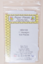 Paper Pieces - HEX100 1" Hexagon 100 Pieces