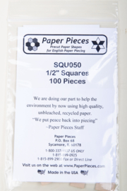 Paper Pieces - SQU050 1/2" Squares 100 Pieces