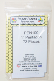 Paper Pieces - PEN100 1" Pentagon 72 Pieces