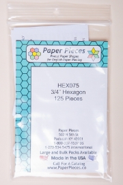 Paper Pieces - HEX075 3/4" Hexagon 125 Pieces