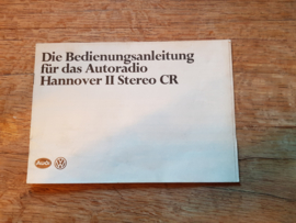 VW / Audi  autoradioHannover II stereo CR  manuel bedienungsanleitung