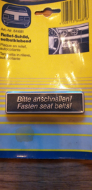 auto opplak schildje tekst "BITTE ANSCHNALLEN"