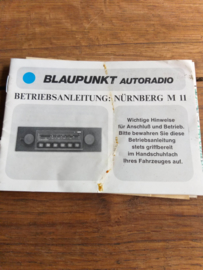 Nürnberg M11 gebruiksaanwijzing Blaupunkt autoradio