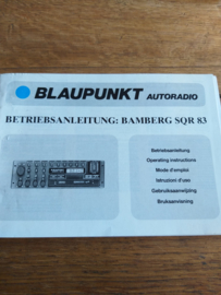Bamberg SQR 83 betriebsanleitung / manual Blaupunkt