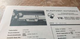 Einbauanleitung VW 1600 / 1500 Blaupunkt autoradio