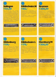 Blaupunkt 1972 folder/prijslijst (ned) februari