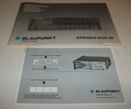 Bremen SQR 49 Manual Bedienungsanleitung für Blaupunkt Bremen SQR 49