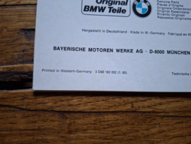 Original Service-Pass BMW Autoradio Bavaria S, 6511-1368627 (24), 1980