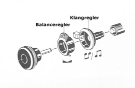 1 volume knop  met pin voor Blaupunkt Frankfurt Stereo Autoradio