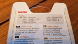 Hama adapter ISO autoradio op Ford stekker