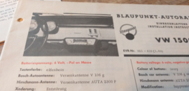 Einbauanleitung VW 1500 Blaupunkt autoradio  1963