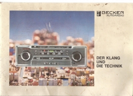 Becker Autoradio (Der klang und Technik)