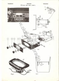 Radio inbouw VW Variant 1600 /L /TL