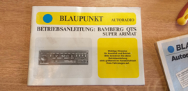 Bamberg QTS super arimat gebruiksaanwijzing Blaupunkt autoradio