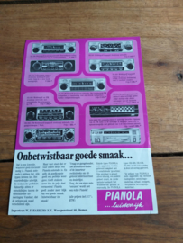 Pianola 1970 folder + prijs