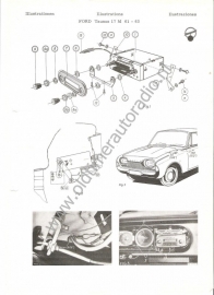 Radio inbouw Ford Taunus 17M 61-63