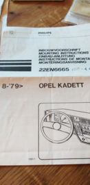 22 EN 6665 Philips inbouwvoorschrift Opel Kadett