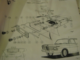 Radio inbouwset voor BMW 1500 1800 1964  Blaupunkt zeldzaam