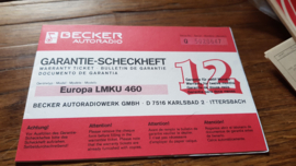 Becker Europa LMKU 460 gebruiksaanwijzing bedienungsanleitung , Garantieheft , Schaltplan