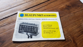 Berlin electronic gebruiksaanwijzing Blaupunkt autoradio Manual US
