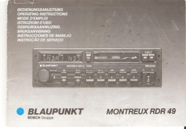 Montreux RDR 49 gebruiksaanwijzing Blaupunkt autoradio
