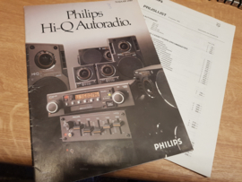 Philips 1980 Hi-Q Autoradio folder prospekt + prijslijst