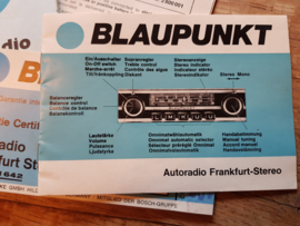 Frankfurt 7631 642 Blaupunkt stereo gebruiksaanwijzing manual betriebsanleitung