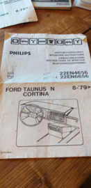 22 EN 4656 / 6656 Philips inbouwvoorschrift Ford Taunus / Cortina