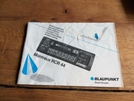 Montreux RCR 44 BLAUPUNKT gebruiksaanwijzing / bedienungsanleitung / manual autoradio