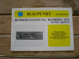 Bamberg QTS Bedienungsanleitung Blaupunkt autoradio