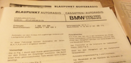 Einbauanleitung BMW 2500 2800 3.0 Bavaria 1972 Blaupunkt autoradio