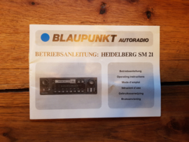 Heidelberg SM21 gebruiksaanwijzing Blaupunkt autoradio