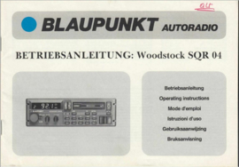 Woodstock SQR 04 Betriebsanleitung Blaupunkt autoradio gebruiksaanwijzing