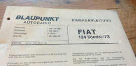 einbauanleitung / installation instructions Fiat 124 spezial 7.73