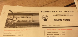 Einbauanleitung BMW 1500 1962 Blaupunkt autoradio